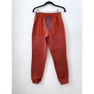 Cotopaxi Orange Fleece Leggings with Blue Accents